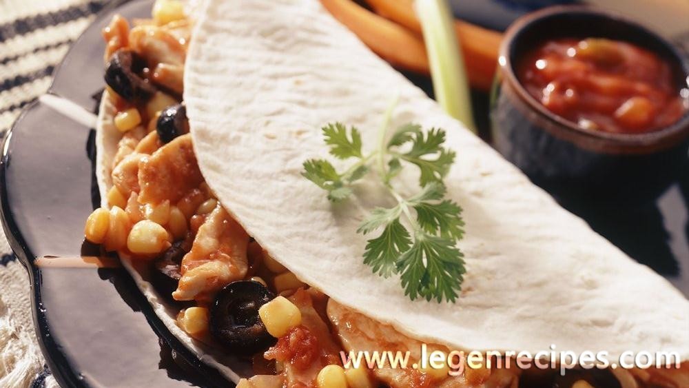 Mexican-Style Chicken-Filled Tortillas - Legendary Recipes %