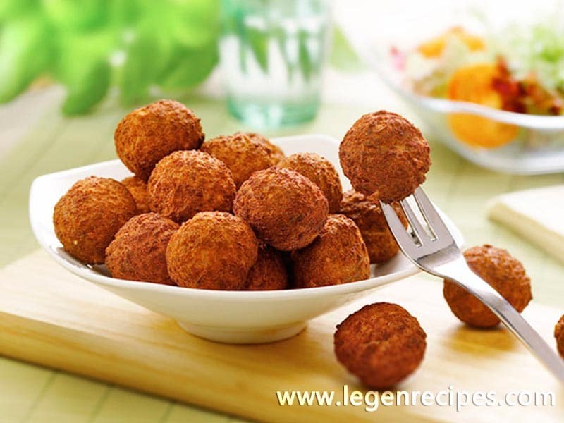 Recipe of meat balls from minced meat