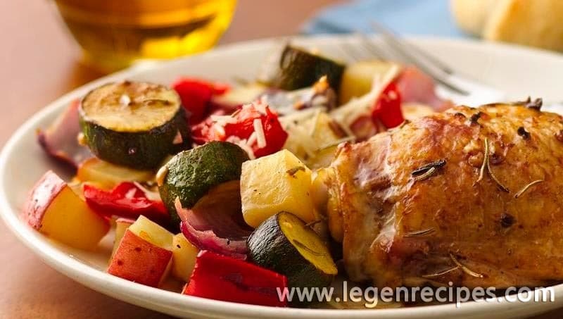 Mediterranean Chicken and Vegetables - Legendary Recipes %
