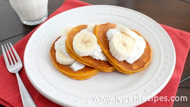 Pumpkin Cookie Dough Pancakes - Legendary Recipes %