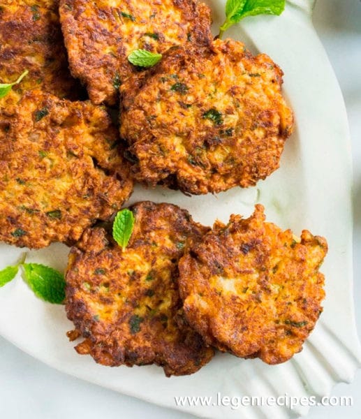 Cauliflower Fritters with Two Dipping Sauces - Legendary Recipes