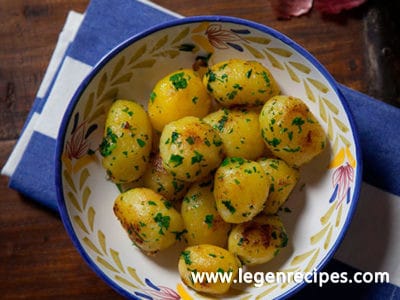 Parsley Potatoes with buttery Chardonnay