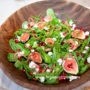 Pea Tendril Salad with Figs and Pomegranate