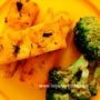 Herbed polenta chips & pesto broccoli trees