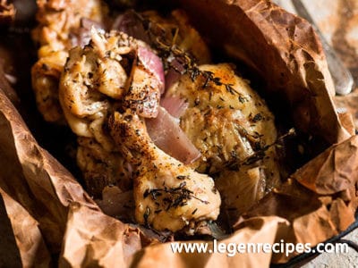 Cameroonian Chicken Roasted in Kraft Paper