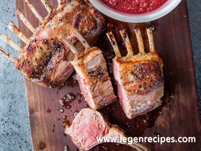 Rack of Lamb with Spicy Cranberry Relish